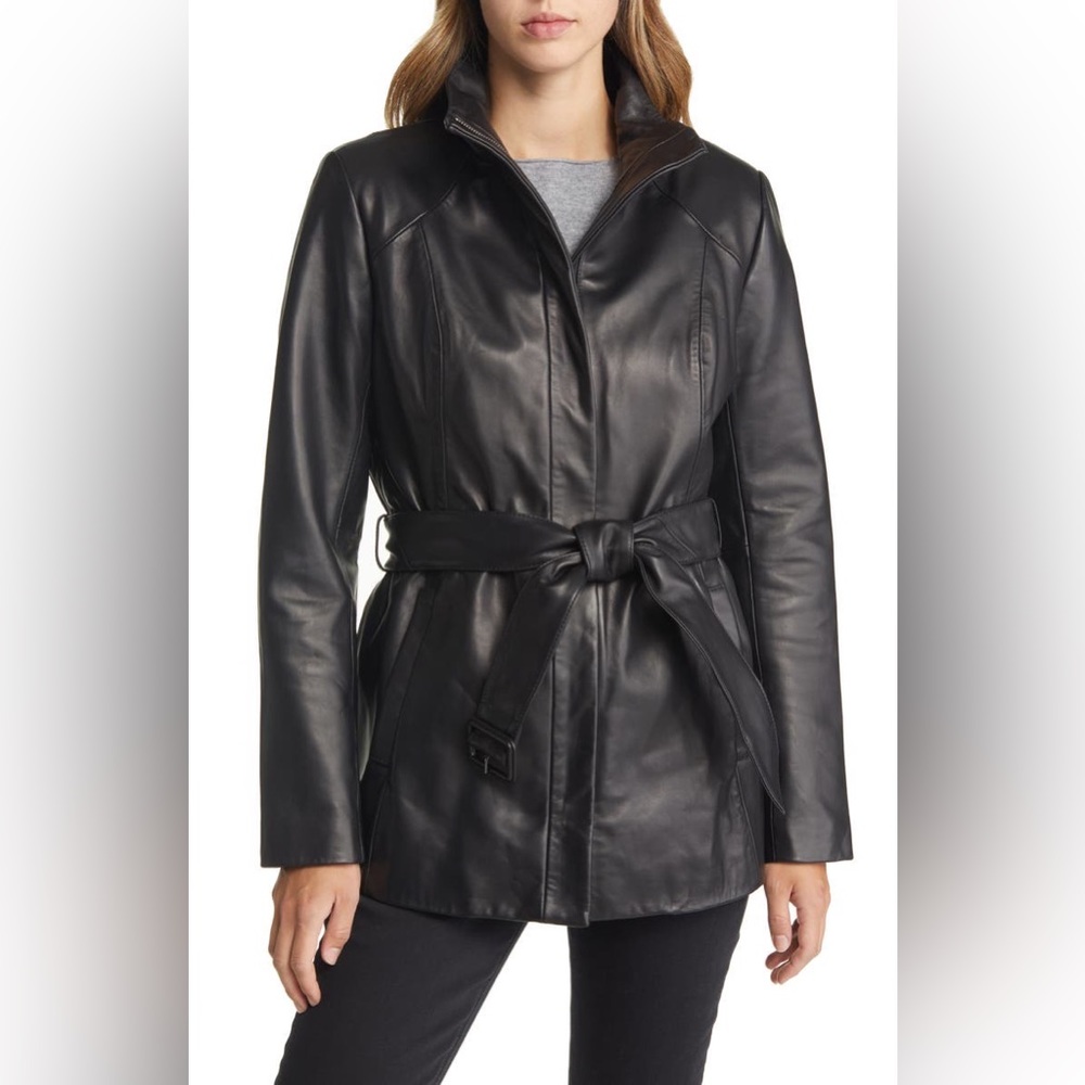 NWT 100% Lambskin Leather Cole Haan Leather Jacket
